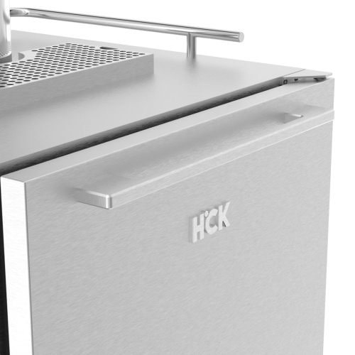 HCK 73 Cans 5.12 Cu. Ft. Outdoor Stainless Steel Fridge Built-In Beverage Refrigerator with Removable Shelves and Full Size Kegerator