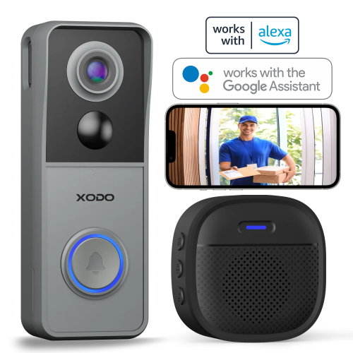 CONTIXO  Xodo Vd2 Smart Wifi Wireless Video Doorbell With 2K Qhd Camera And Chime