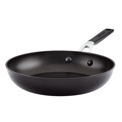 Poêle antiadhésive anodisée dure KitchenAid, 10 po, noir onyx