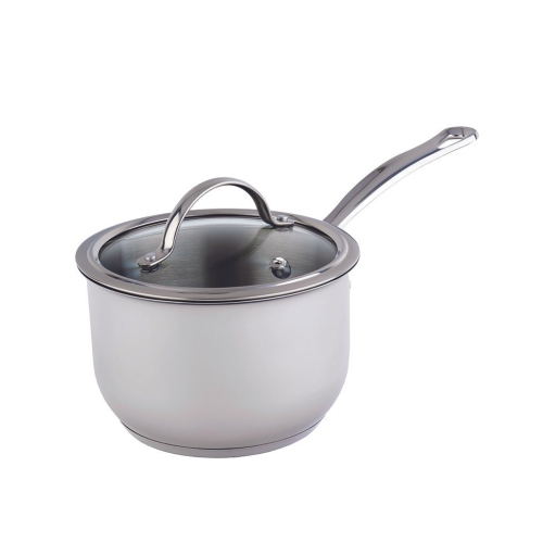 Meyer Nouvelle Stainless Steel 2.1L Saucepan with tempered glass lid, Made in Canada