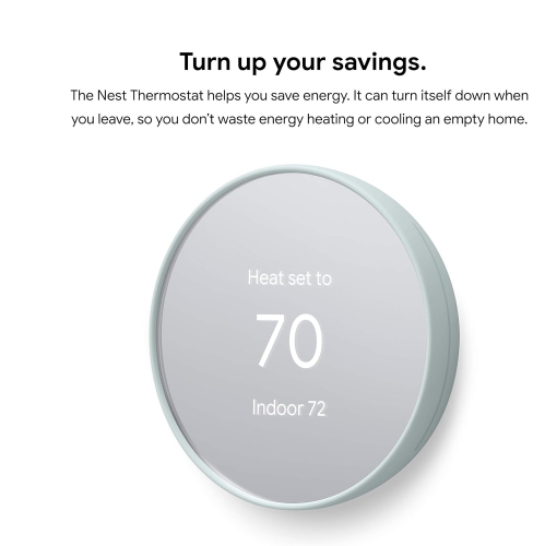 Google Nest Wi-Fi Smart Thermostat - Snow by GOOGLE - Open Box condition - Image 3