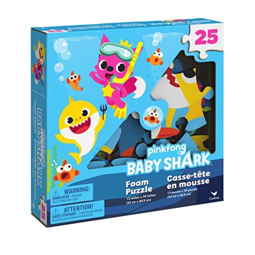 SPIN MASTER  Pinkfong Baby Shark, 25-Piece Foam Jigsaw Puzzle Baby Shark Toys Kids Puzzles