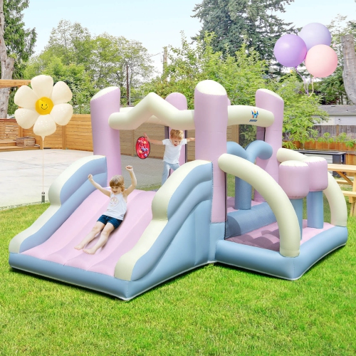 Niche rebondissante Macron Pastel avec panier de basketball coulissant 480&nbsp;W de Costway incluse