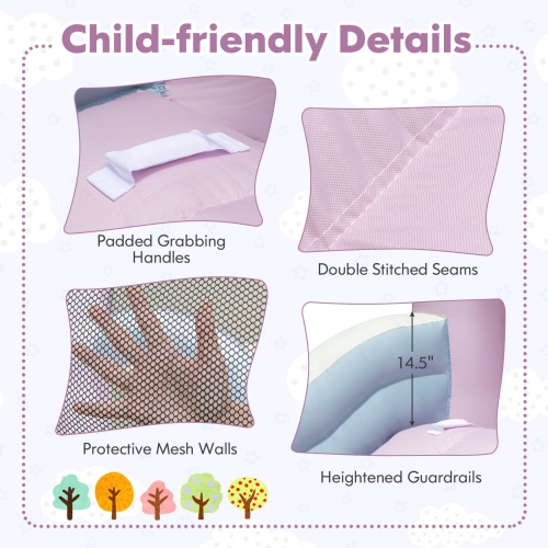 Niche rebondissante Macron Pastel avec panier de basketball coulissant 480&nbsp;W de Costway incluse