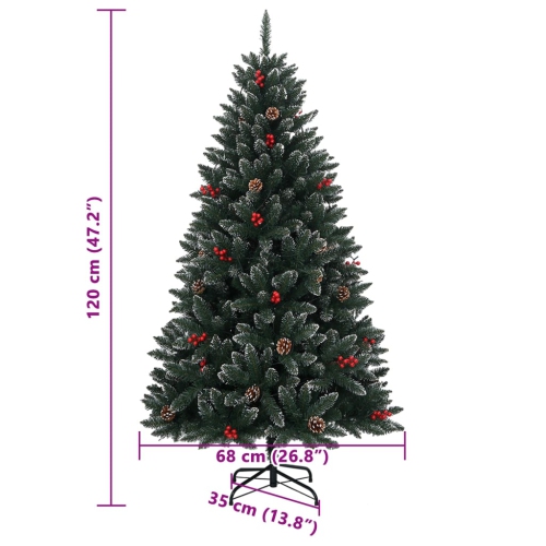 vidaXL Artificial Christmas Tree 150 LEDs 120 cm