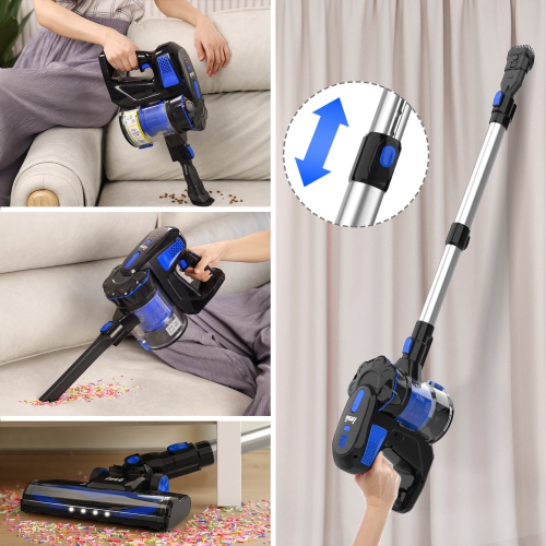 INSE V770 40Kpa Powerful Cordless Vacuum Cleaner with 2200mAh Battery 6-in-1 Rechargeable Battery up to 45mins Runtime Lightweight for Hardwood