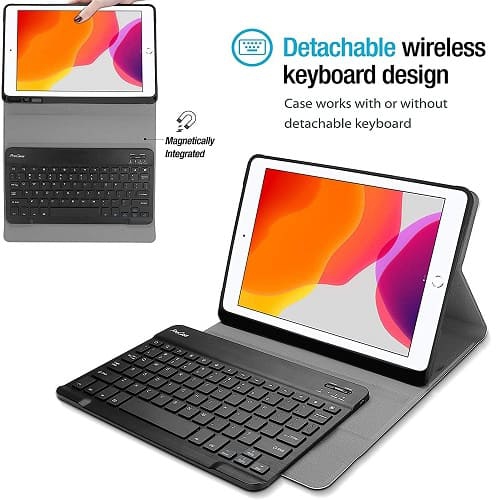 Keyboard Case for iPad Air 13 Inch 2024 & iPad Pro 12.9 Inch 2022 - Wireless Detachable Smart Magic Keyboard with Pencil Holder, Compatible with iPad