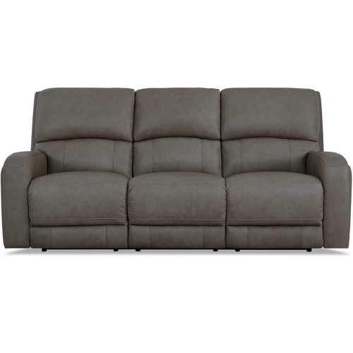 Hydeline Jasper Top Grain Leather Zero Gravity Power Reclining Sofa Couch with Memory Foam, Pocket Coils and Control Panel