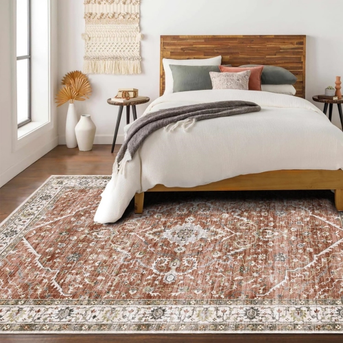 NIERBO  Large 5' X 8' Rugs for Dining Room Machine Washable Rugs Boho Rug for Living Room Carpet Non-Slip Family & Pet Friendly Area Rugs Print Floor