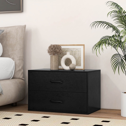 Costway 2-Drawer Dresser Stackable Horizontal Storage Organizer w/Handles