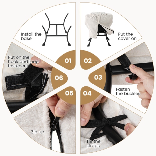 Costway Lazy Sofa Chair Accent Leisure Armchair with Folding Footrest & Storage Pocket