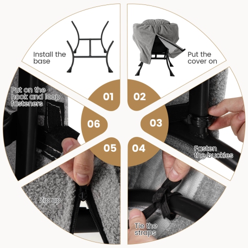 Fauteuil d'appoint de loisirs Lazy de Costway avec repose-pieds pliant et pochette de rangement