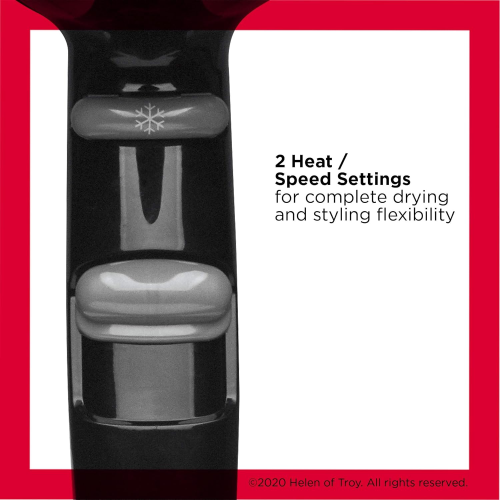 Revlon RVDR5034F Compact Hair Dryer - Lightweight, Travel-Friendly with Multiple Heat/Speed Settings, Black