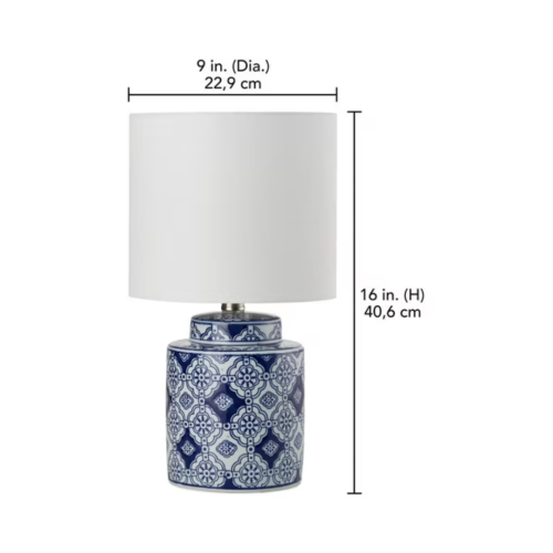 hometrends Table Lamp, 16 in., ceramic base