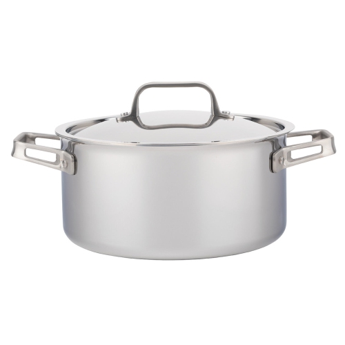 5.1L Meyer ProClad 5-Ply Aluminum Core Stainless Steel Dutch Oven with Cover, Made in Canada