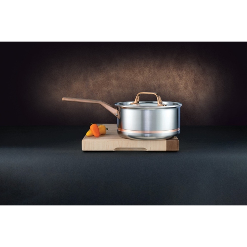 3.1L Meyer CopperClad 5-Ply Copper Core Stainless Steel Saucepan with lid, Made in Canada