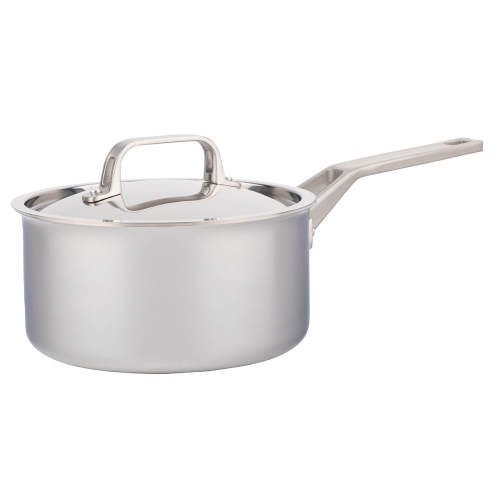 2L Meyer ProClad 5-Ply Aluminum Core Stainless Steel Saucepan with Cover, Made in Canada