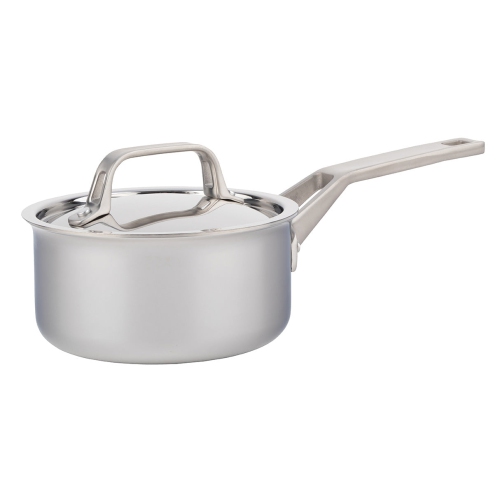 1.6L Meyer ProClad 5-Ply Aluminum Core Stainless Steel Saucepan with Cover, Made in Canada