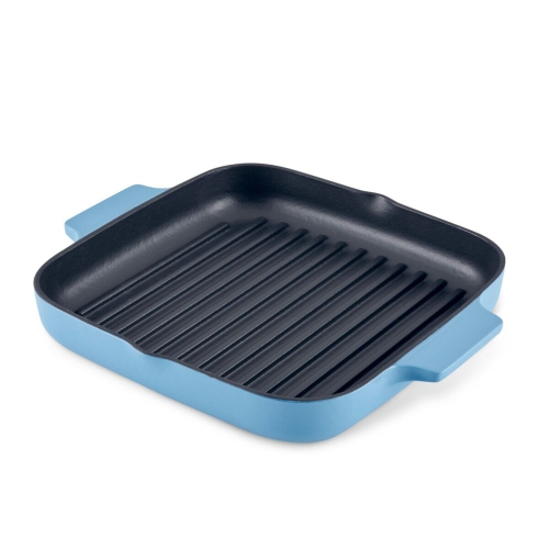 KitchenAid 11-Inch Enameled Cast Iron Grill Pan - Blue Velvet