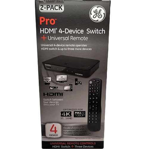 Pro HDMI 4-Device Switch + Universal Remote hotsell