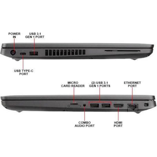 Dell Latitude 5400 14" Laptop - Intel Core i5-8350U - 32GB RAM - 256GB SSD - Windows 11 Pro - Black by DELL - Refurbished condition - Image 9