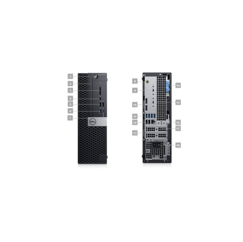 Dell Optiplex 5070 MT Mini Tower Desktop | Core i5 - 9500 - 1TB SSD Hard Drive - 8GB RAM | 6 cores @ 4.4 GHz Win 11 Pro Black by DELL - Refurbished condition - Image 2
