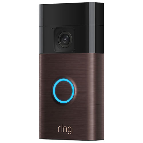 Sonnette de porte à batterie de Ring avec vue HD de la tête aux pieds, vue en direct, communication bidirectionnelle et détection de mouvement -