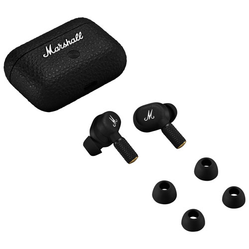 Écouteurs boutons 100 % sans fil à suppression du bruit Motif II de Marshall - Noir