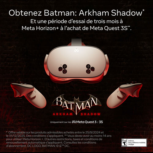 Meta Quest 3S 256GB VR Headset with Batman: Arkham Shadow - 3-Month Trial of Meta Horizon+