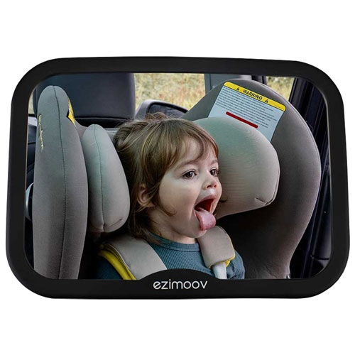 EZI LED Baby Car Seat Square Mirror Black Made from Recycled Plastic Best Buy Canada