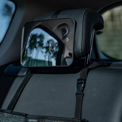 Miroir classique à DEL pour siège d'auto pour bébé EZI - Noir - Fait de plastique recyclé