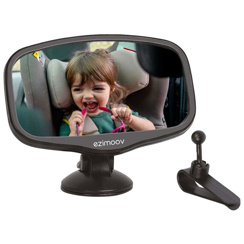 Mini miroir DEL pour siège d'auto de bébé EZI - Noir - Fait de plastique recyclé