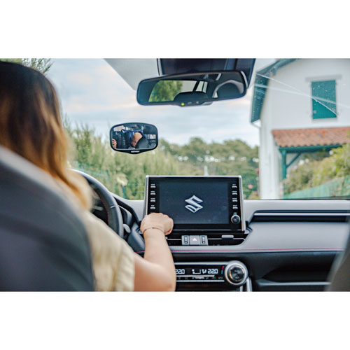 EZI LED Baby Car Seat Mini Mirror - Black - Made from Recycled Plastic