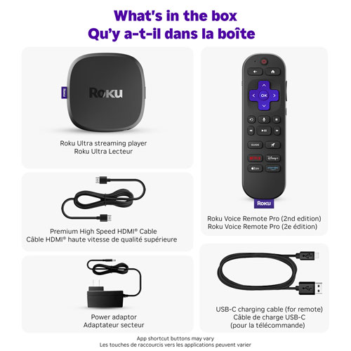 Image 6 of 9.. Roku Ultra 2024 4K HDR Media Streamer with Voice Remote Pro