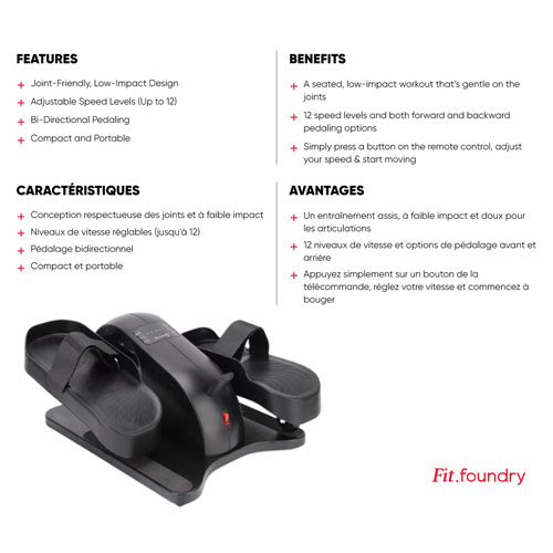Fit Foundry Compact Under Desk Elliptical Traniner - Only at Best Buy