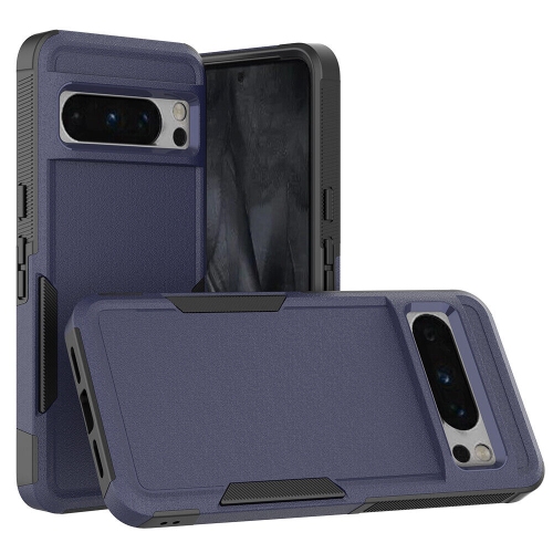 [CS] Dual Layers Heavy Duty Rubber Armor Bumper Hard Case Cover for Google Pixel 9 Pro XL, Navy