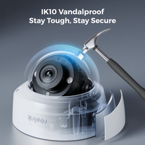 Reolink – système de surveillance RLK8-800V4 à 4K caméras PoE 8&nbsp;Mpx IK10 avec vision nocturne couleur et angle de visionnement de 125°,