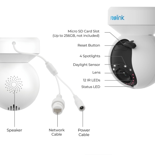 Reolink 4K 8MP Dual-Band WiFi 6 Smart PTZ Security Camera with Auto Tracking, 3X Optical Zoom, Color Night Vision, Person/Vehicle Detection