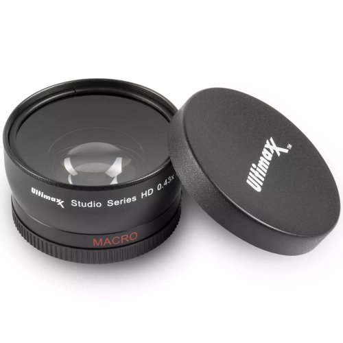 ULTIMAXX 62mm .43x Ultra Fast AF HD Wide Angle Lens for DSLR + Video Recording