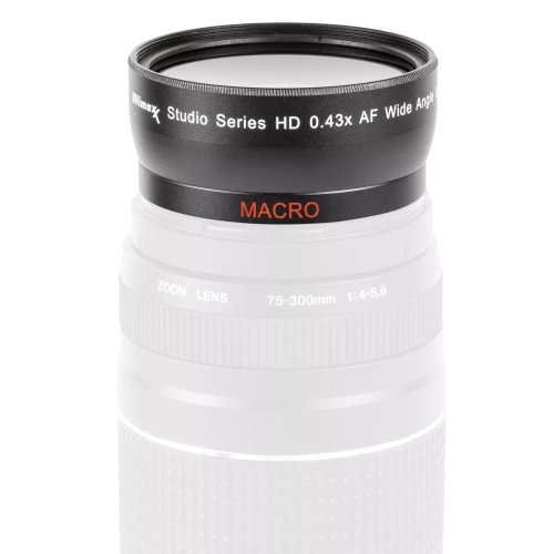 ULTIMAXX 62mm .43x Ultra Fast AF HD Wide Angle Lens for DSLR + Video Recording