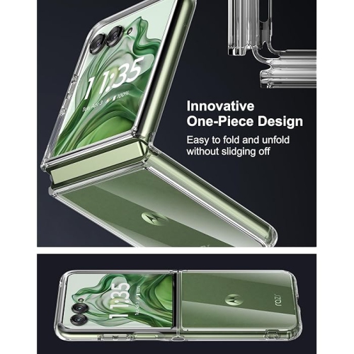 XCRS Clear Fitted Case Transparent Cover Acrylic Hardshell Case for Motorola Moto Razr Plus