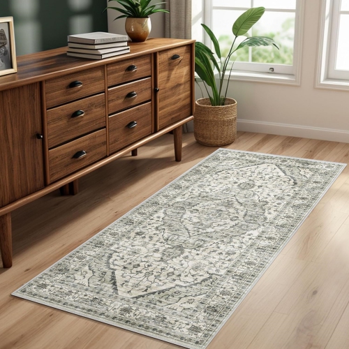 NIERBO  Boho 2' X 4' Area Rug Entryway Rugs for Bedroom Bathroom Kitchen Small Soft Rugs Low Pile Keep Off Rug Carpet Washable Rug Oriental Vintage