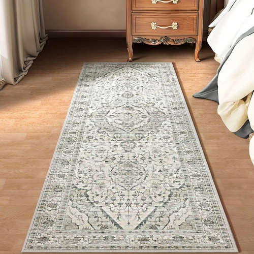 NIERBO  Boho 2' X 5' Area Rug Entryway Rugs for Bedroom Bathroom Kitchen Small Soft Rugs Low Pile Keep Off Rug Carpet Washable Rug Oriental Vintage