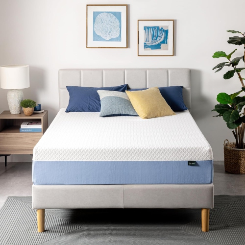 ZINUS 12 Inch Cooling Essential Memory Foam Mattress, Twin, Fiberglass Free, Medium Feel, Cooling Airflow Memory Foam, Certified Safe Foams & Fabric,