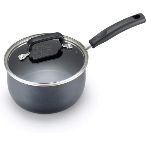 Batterie de cuisine de 21,785 x 38,05 casseroles antiadhésives de 3 pte de T-fal allant au four et de 350F l de 16,7&nbsp;cm, noir