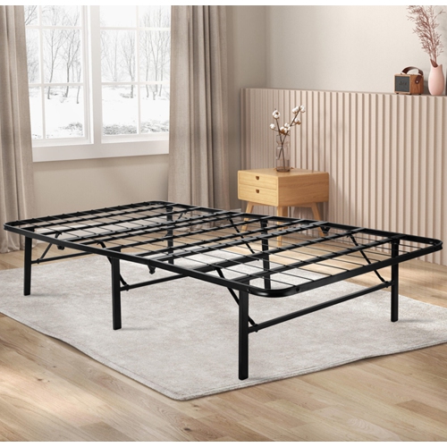 Foldable Twin Size Bed Frames, Heavy Duty Metal Platform Bed Mattress Foundation Hold Up to 600LBS