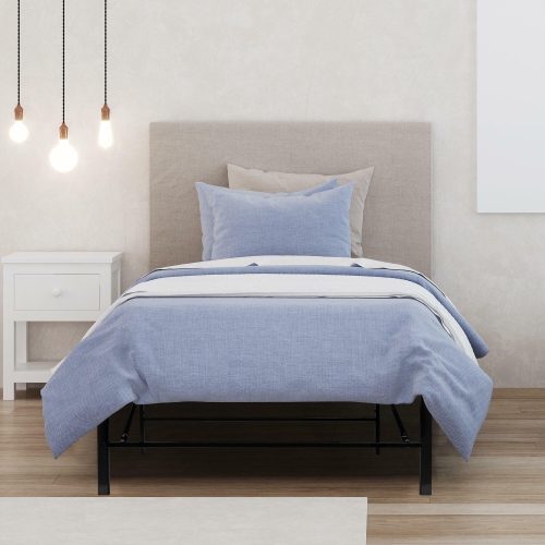 Foldable Twin Size Bed Frames, Heavy Duty Metal Platform Bed Mattress Foundation Hold Up to 600LBS