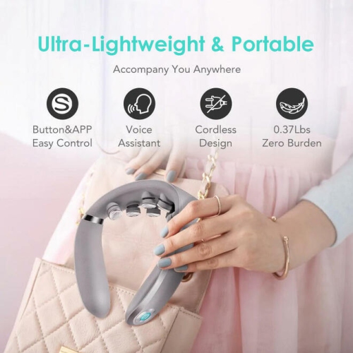 SKG G7 PRO-MAXNeck Massager with Heat, 9D Portable Deep Tissue Neck Massager, Cordless Electric Cervical Massager Neck Relaxer Women Men Gift