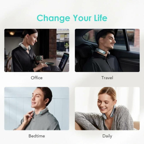 SKG G7 PRO-MAXNeck Massager with Heat, 9D Portable Deep Tissue Neck Massager, Cordless Electric Cervical Massager Neck Relaxer Women Men Gift