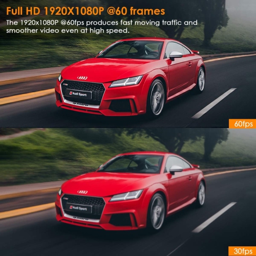 Refurbished(Excellent)- Vantrue S1 4K Front and Rear Dash Cam, 1080P Dual Dash Camera with GPS Live Speed